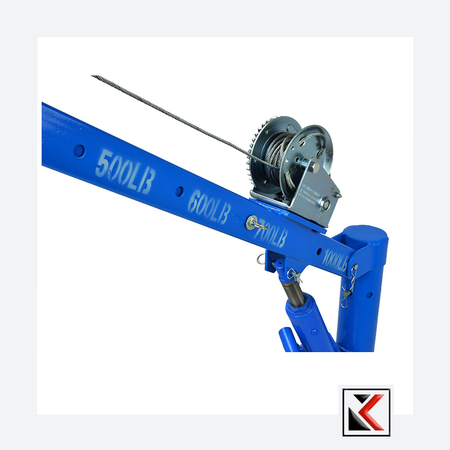 Hydraulische pick-up kraan met lier max. 450 kg 