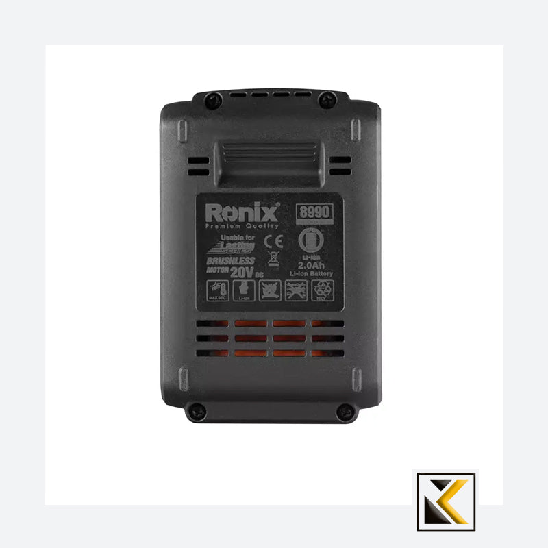 20V accu 2A-borstelloze serie Ronix 8990