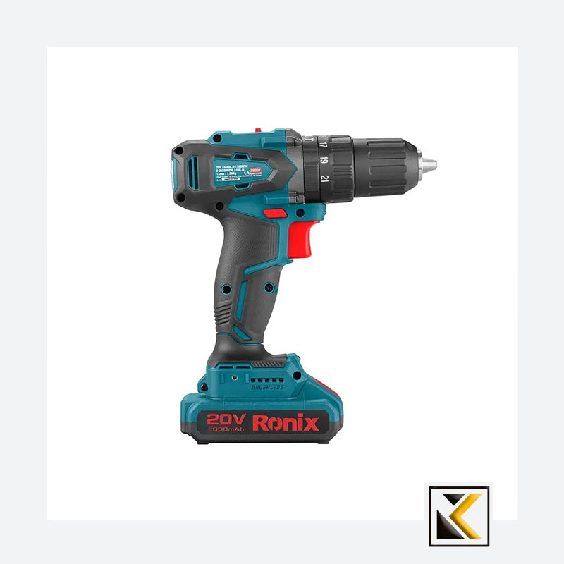 20V borstelloze slagboormachine 13 mm-45 Nm met accu