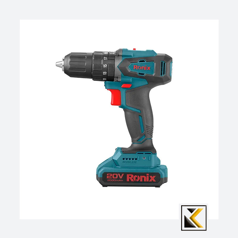 20V borstelloze slagboormachine 13 mm-45 Nm met accu