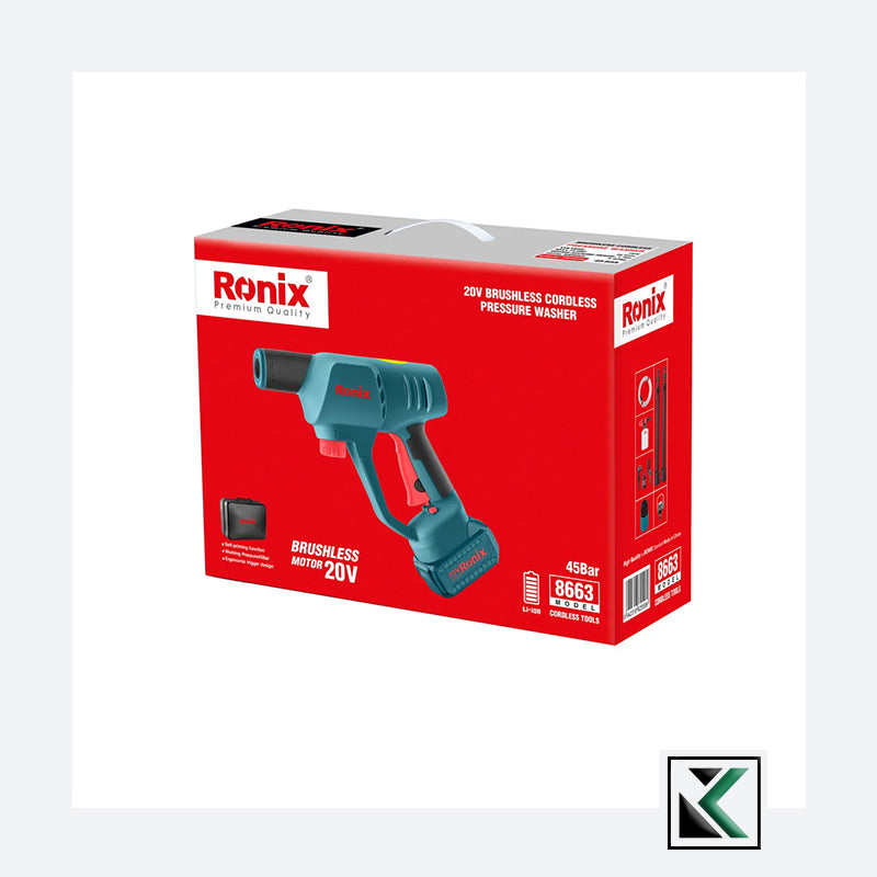 20V borstelloze snoerloze hogedrukreiniger