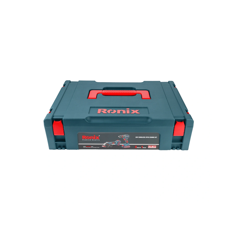 Ronix 20V draadloze 2-delige combiset (klopboormachine en mini-haakse slijper)