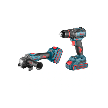 Ronix 20V draadloze 2-delige combiset (klopboormachine en mini-haakse slijper)