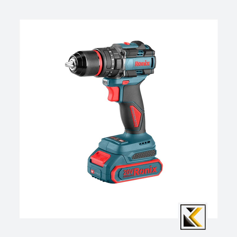 Ronix 20V draadloze 2-delige combiset (klopboormachine en roterende hamer)