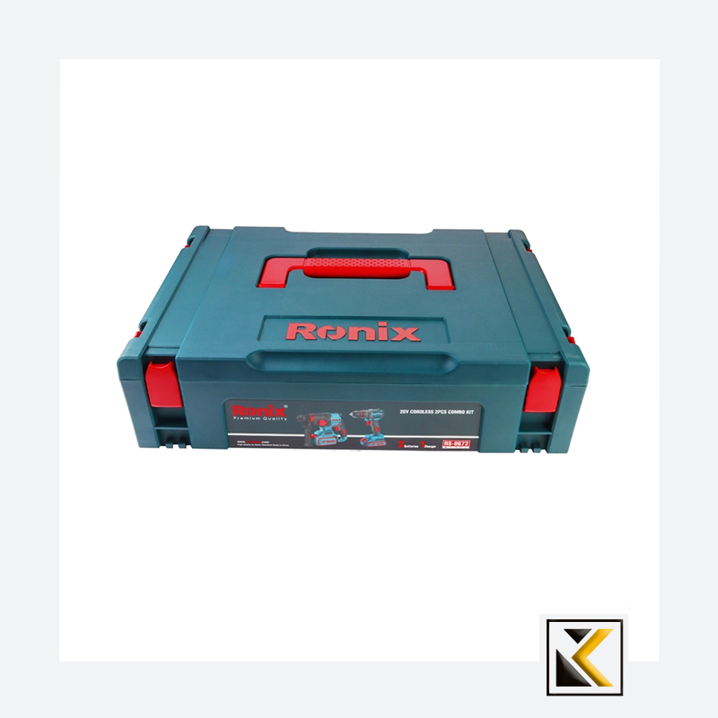 Ronix 20V draadloze 2-delige combiset (klopboormachine en roterende hamer)