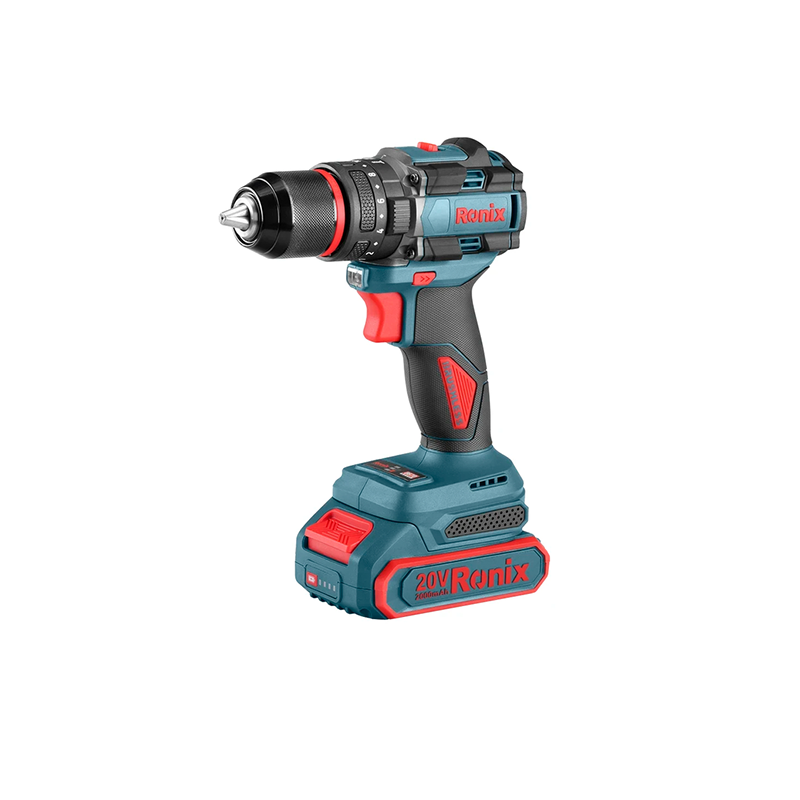Ronix 20V draadloze 2-delige combiset (klopboormachine en roterende hamer)