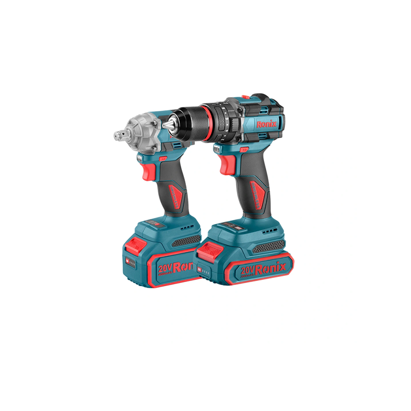 Ronix 20V draadloze 2-delige combiset (klopboormachine en slagmoersleutel)