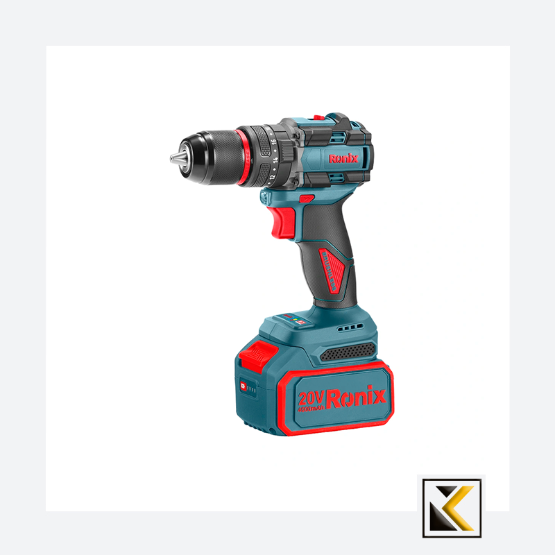 Ronix 20V draadloze 3-delige combiset (klopboormachine, roterende hamer en mini-haakse slijper)