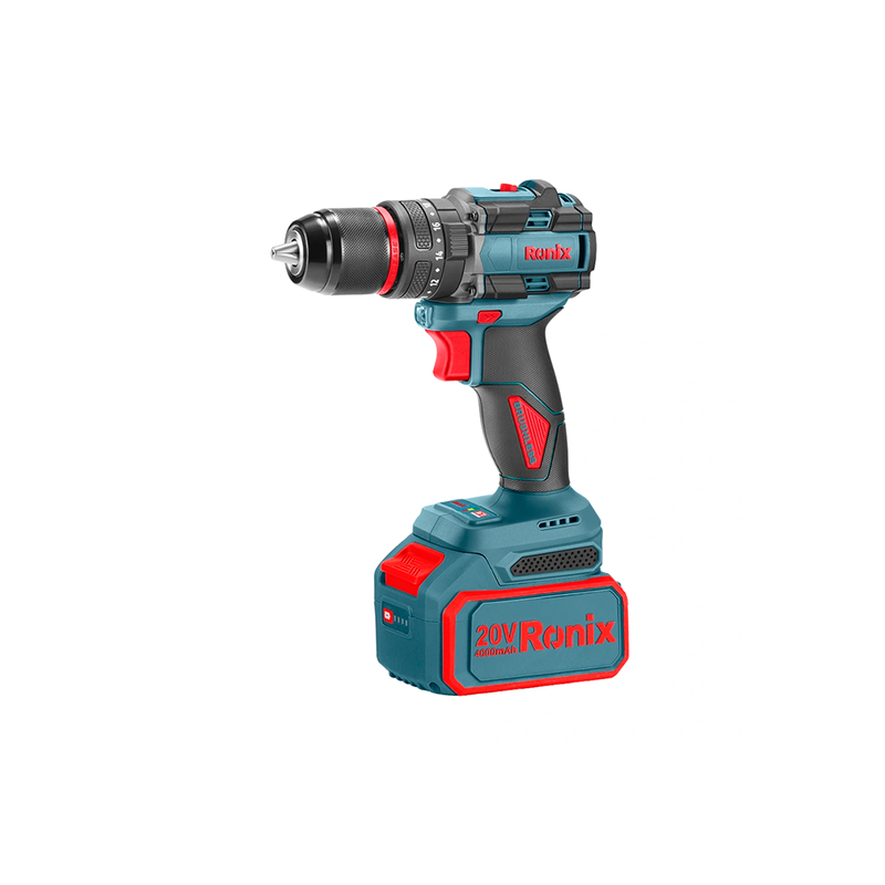 Ronix 20V draadloze 3-delige combiset (klopboormachine, roterende hamer en mini-haakse slijper)