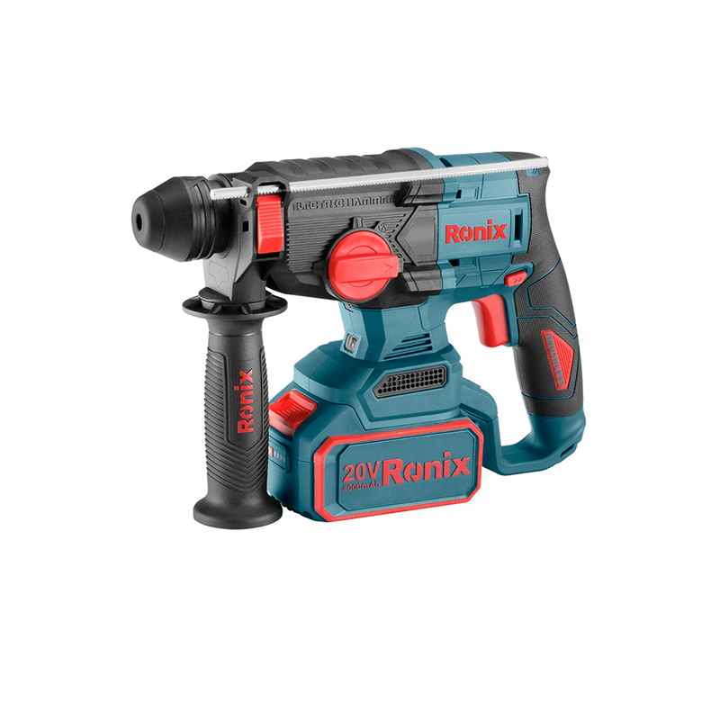 Ronix 20V draadloze 3-delige combiset (klopboormachine, roterende hamer en mini-haakse slijper)