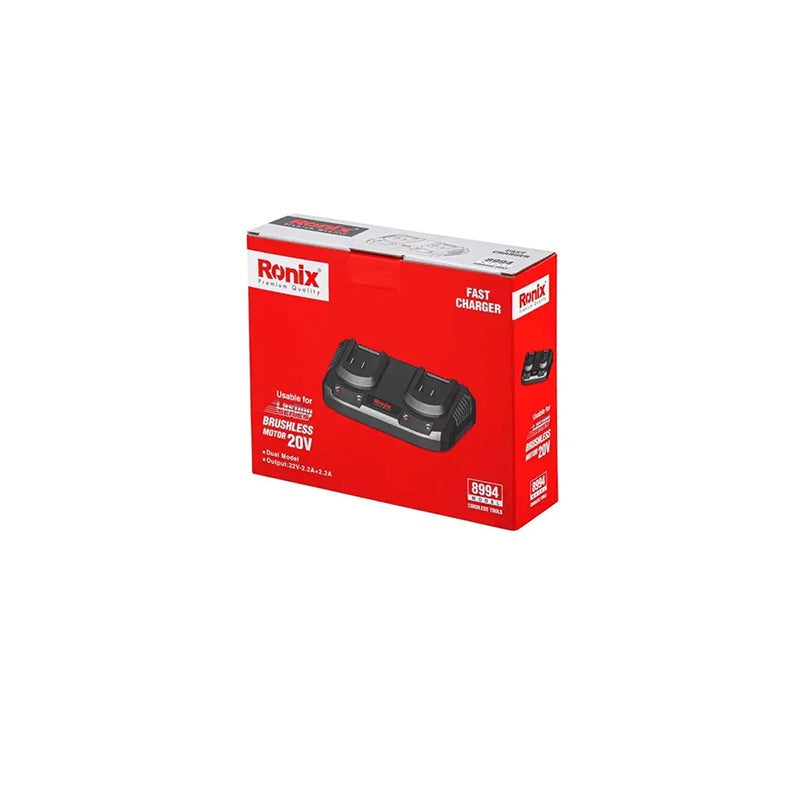 20V dubbele snellader 2.2A voor de Ronix serie