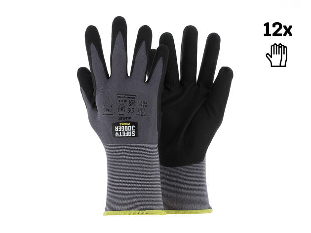 Allflex 12pack handschoen safety jogger black