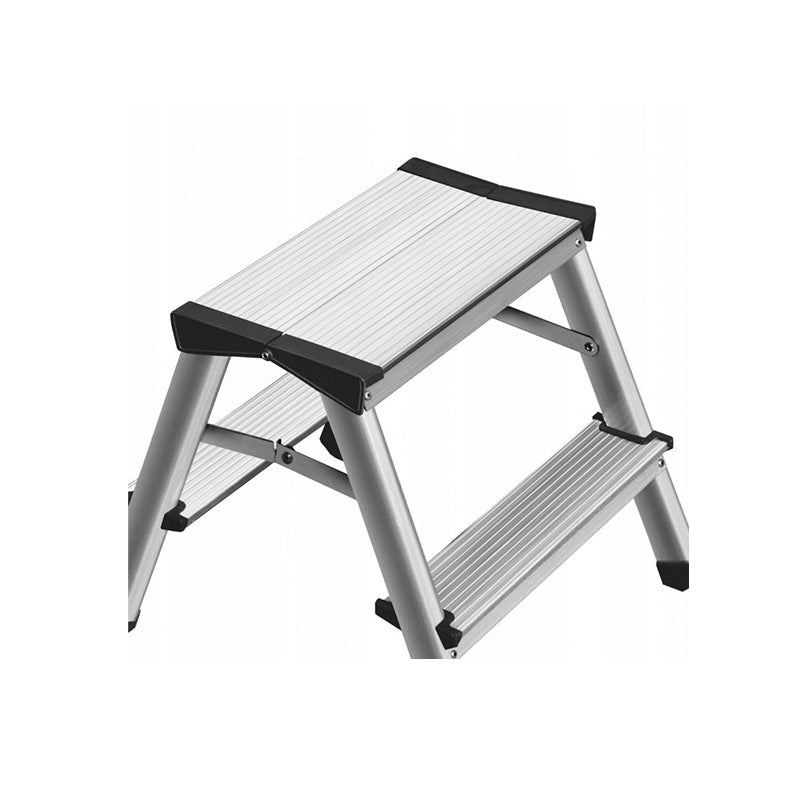 Aluminium ladder dubbelzijdig opvouwbare Trap 2x2 treden 125 Kg