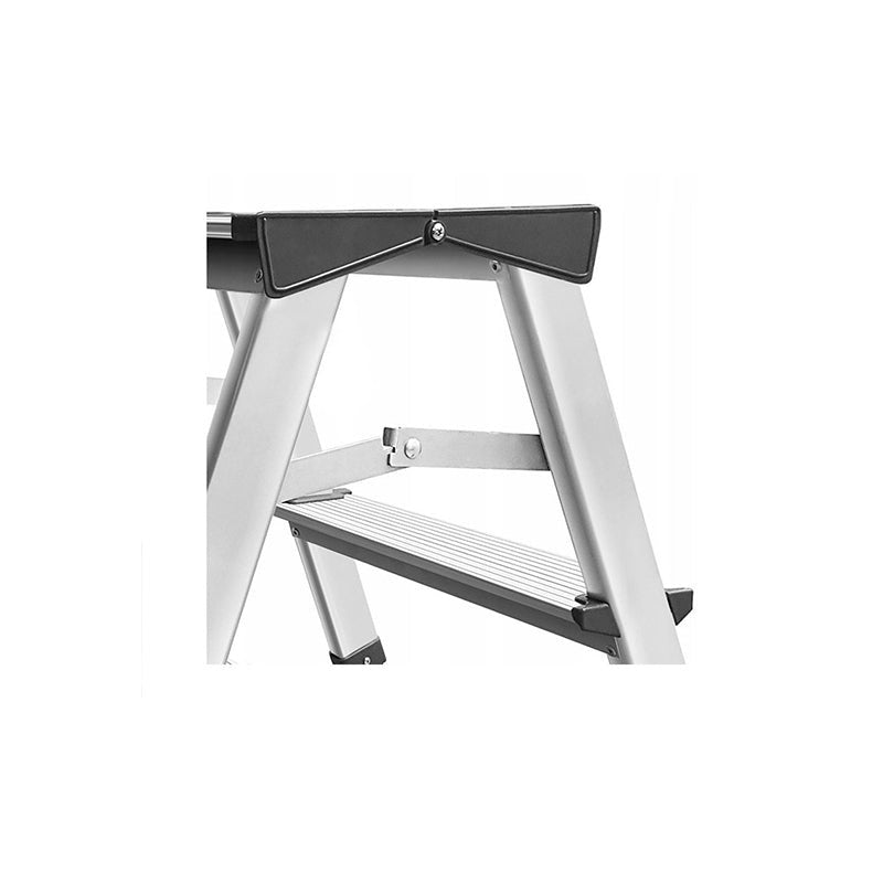 Aluminium ladder dubbelzijdig opvouwbare Trap 2x2 treden 125 Kg