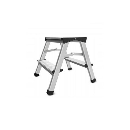 Aluminium ladder dubbelzijdig opvouwbare Trap 2x2 treden 125 Kg