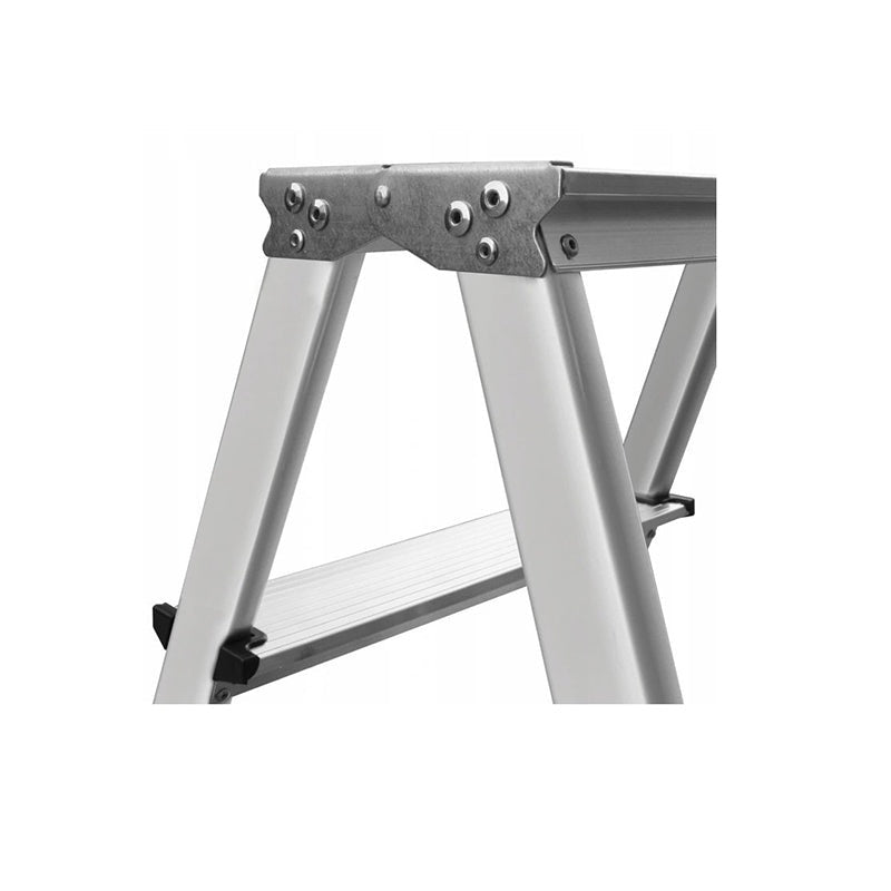 Aluminium ladder dubbelzijdig opvouwbare trap 2x3 treden 125 Kg
