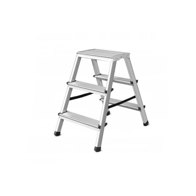 Aluminium ladder dubbelzijdig opvouwbare trap 2x3 treden 125 Kg