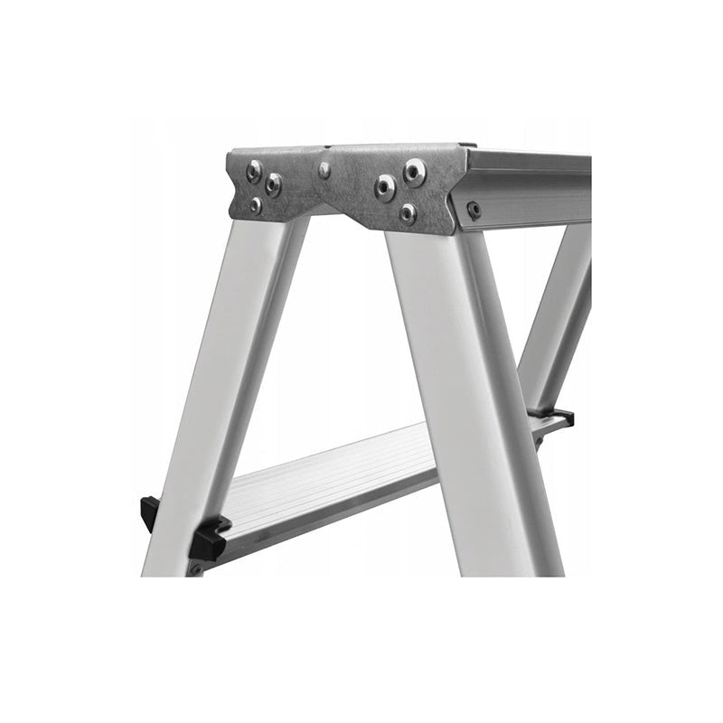 Aluminium ladder dubbelzijdig opvouwbare trap 2x4 treden 125 Kg