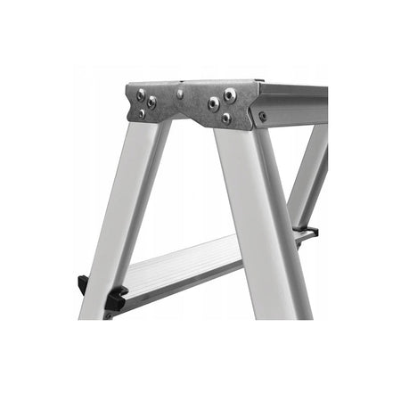Aluminium ladder dubbelzijdig opvouwbare trap 2x4 treden 125 Kg