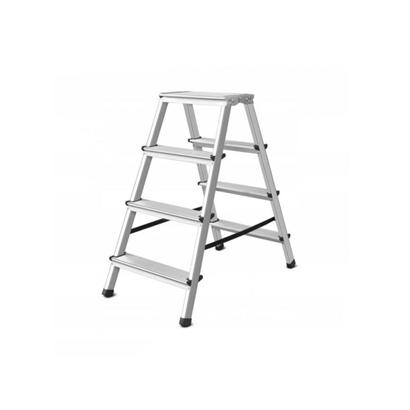 Aluminium ladder dubbelzijdig opvouwbare trap 2x4 treden 125 Kg