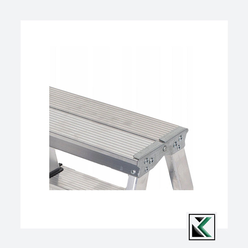 Aluminium ladder dubbelzijdig opvouwbare Trap 2x5 treden 125 Kg