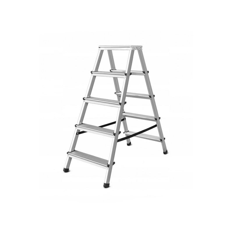 Aluminium ladder dubbelzijdig opvouwbare Trap 2x5 treden 125 Kg