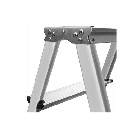 Aluminium ladder dubbelzijdig opvouwbare trap 2x7 treden 125 Kg