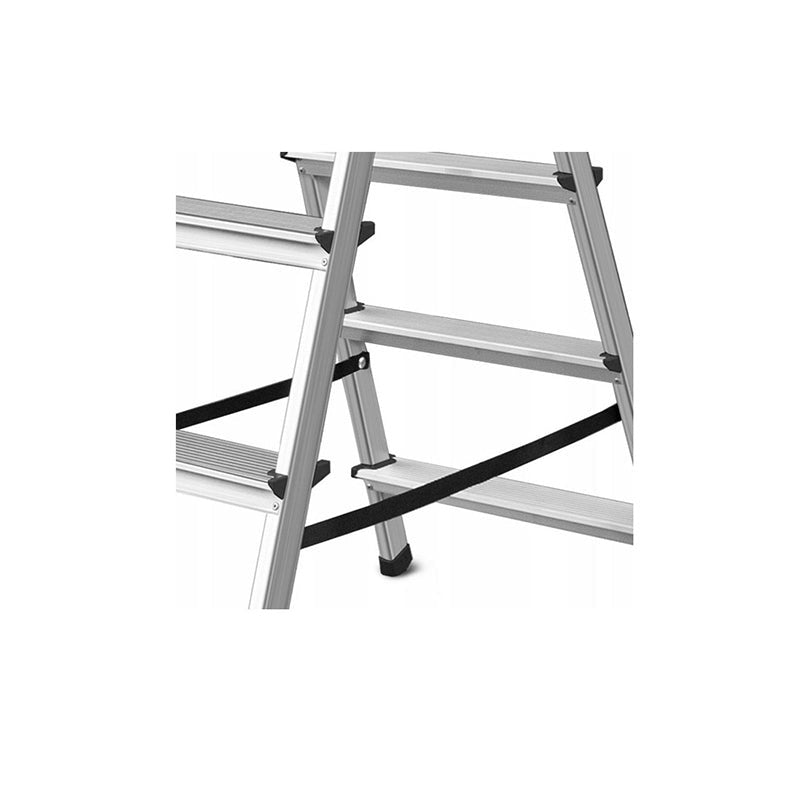Aluminium ladder dubbelzijdig opvouwbare trap 2x7 treden 125 Kg