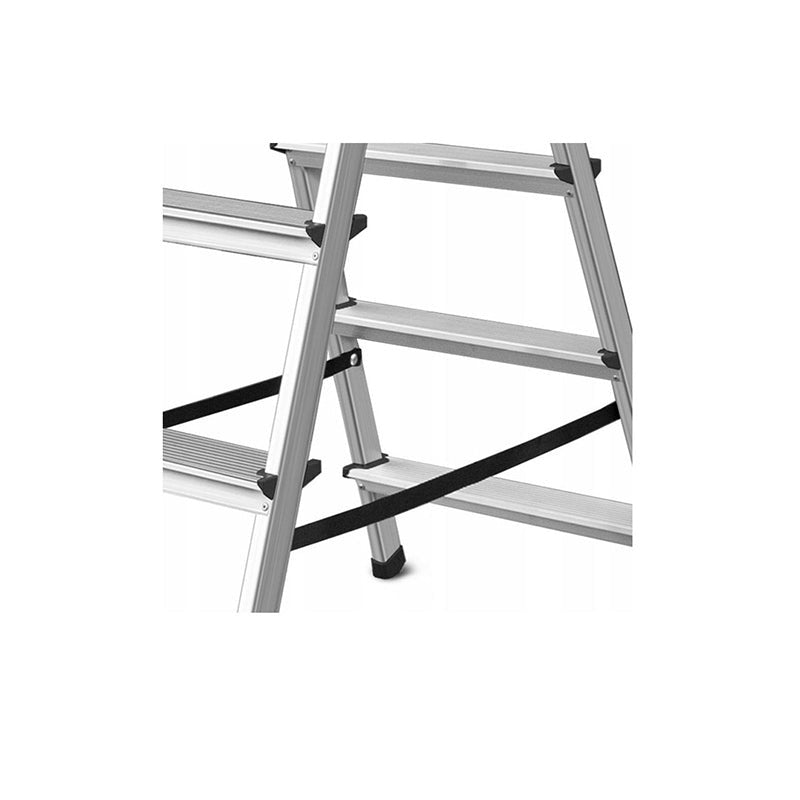 Aluminium ladder dubbelzijdig opvouwbare trap 2x8 treden 125 Kg