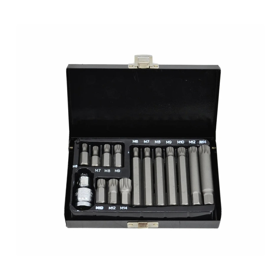 Spline bitset 15 delig Blackline