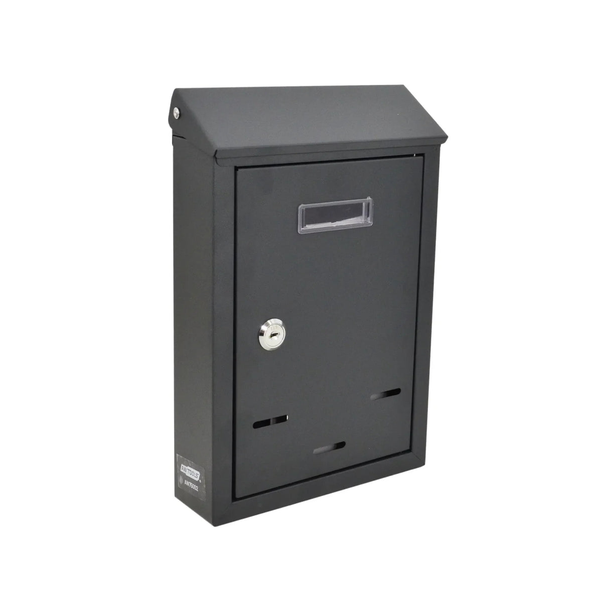 Schuine metalen muurbrievenbus 02 300x200x65mm