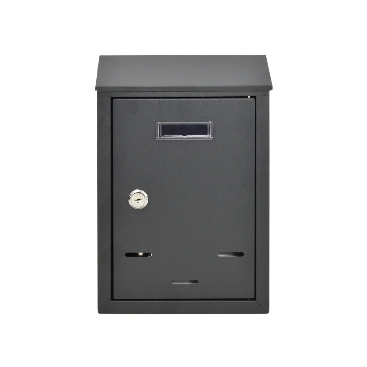 Schuine metalen muurbrievenbus 02 300x200x65mm