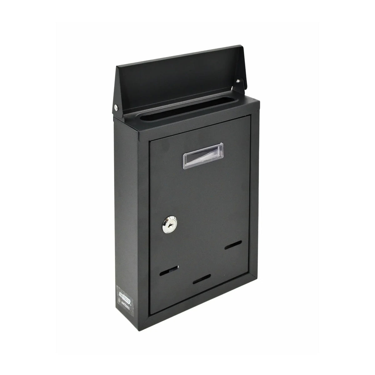 Schuine metalen muurbrievenbus 02 300x200x65mm