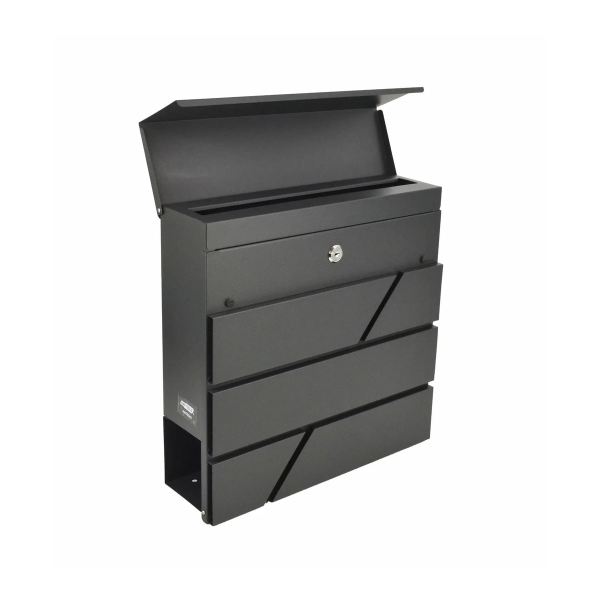 Moderne metalen brievenbus voor wandmontage 45 / 370x370x105mm