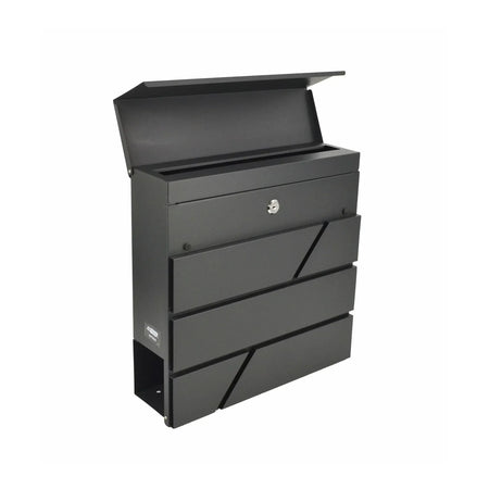 Moderne metalen brievenbus voor wandmontage 45 / 370x370x105mm