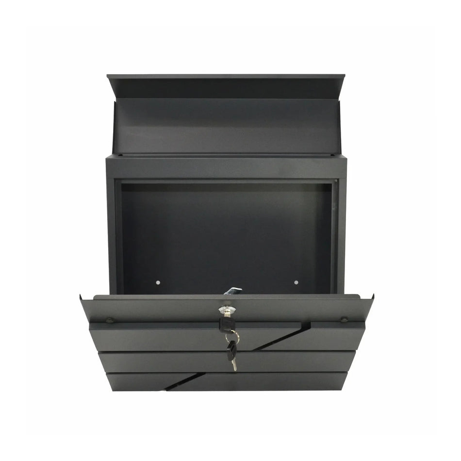 Moderne metalen brievenbus voor wandmontage 45 / 370x370x105mm