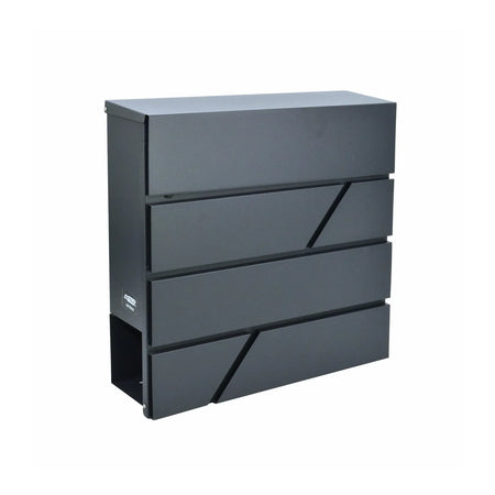 Moderne metalen brievenbus voor wandmontage 45 / 370x370x105mm
