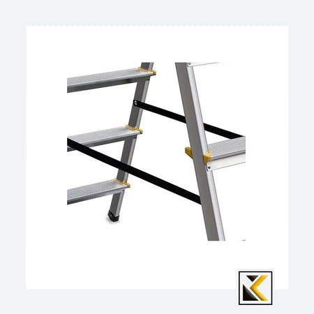 Dubbele aluminium trap met 8 treden