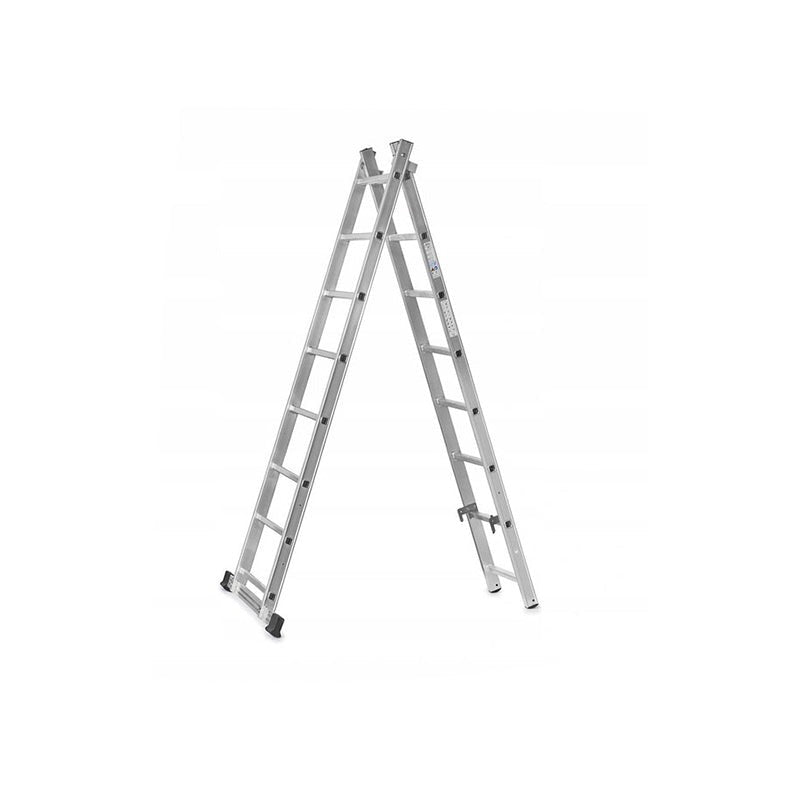 Aluminium laddersteiger 2x7 150kg platform