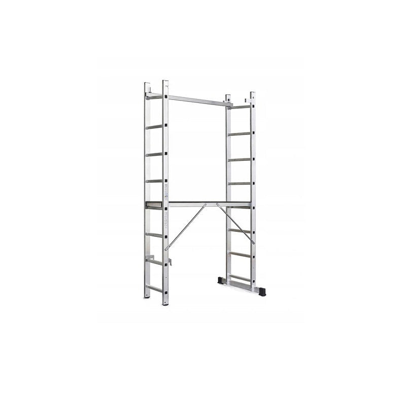 Aluminium laddersteiger 2x7 150kg platform