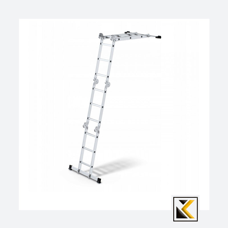 Aluminium multifunctionele scharnierende ladder 4x3 150kg platform