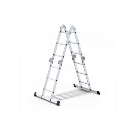 Aluminium multifunctionele scharnierende ladder 4x3 150kg platform