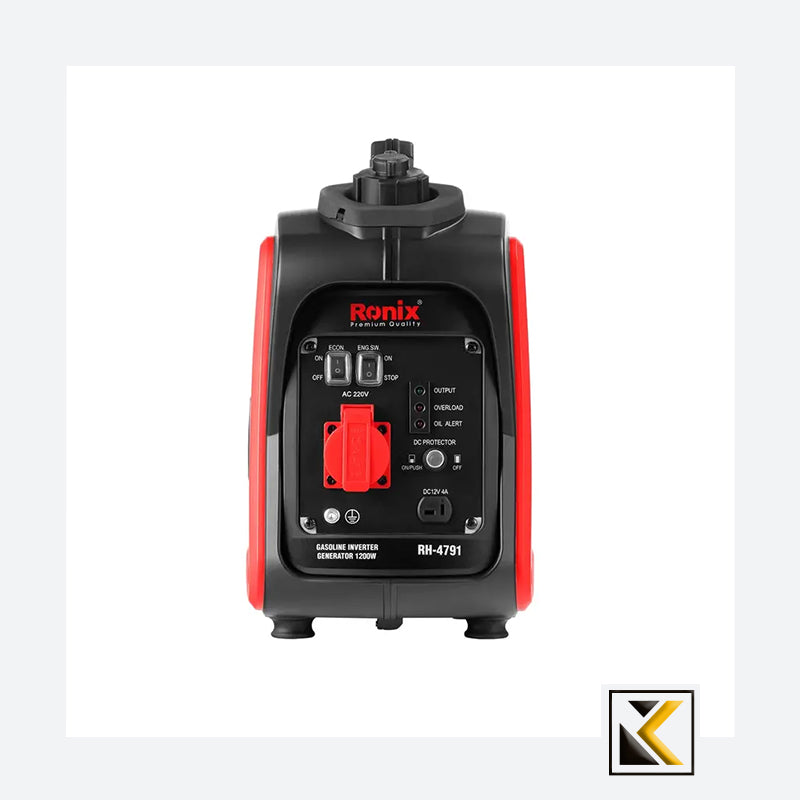 Benzine-omvormergenerator 1,2 kW-3 liter Ronix