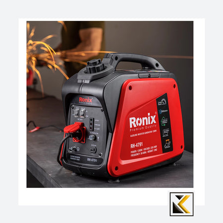 Benzine-omvormergenerator 1,2 kW-3 liter Ronix