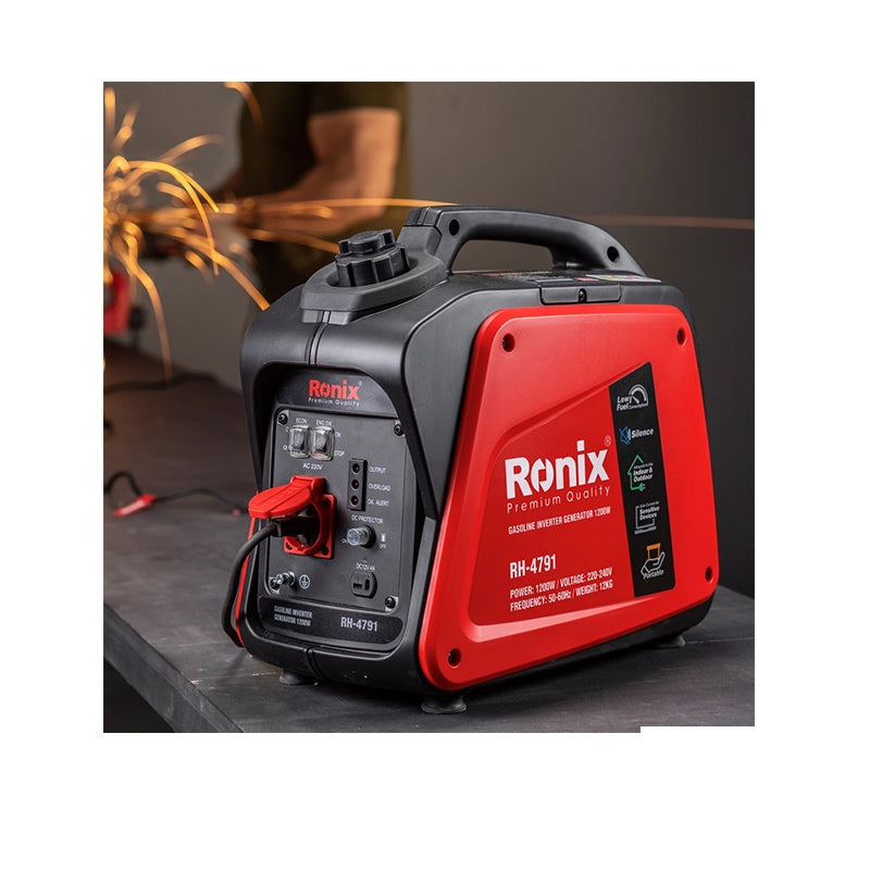 Benzine-omvormergenerator 1,2 kW-3 liter Ronix
