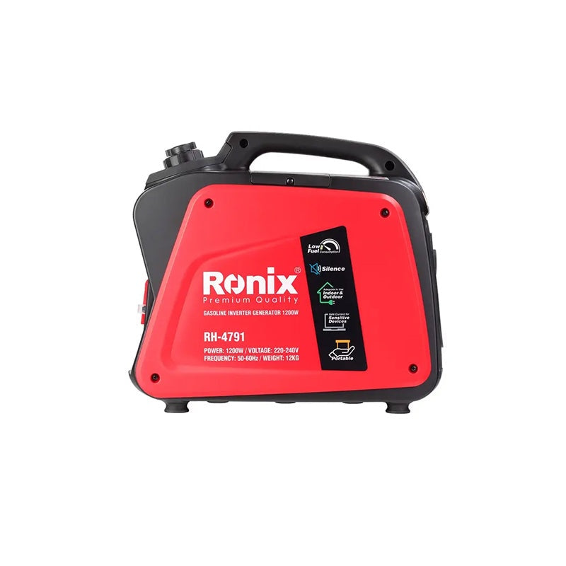 Benzine-omvormergenerator 1,2 kW-3 liter Ronix