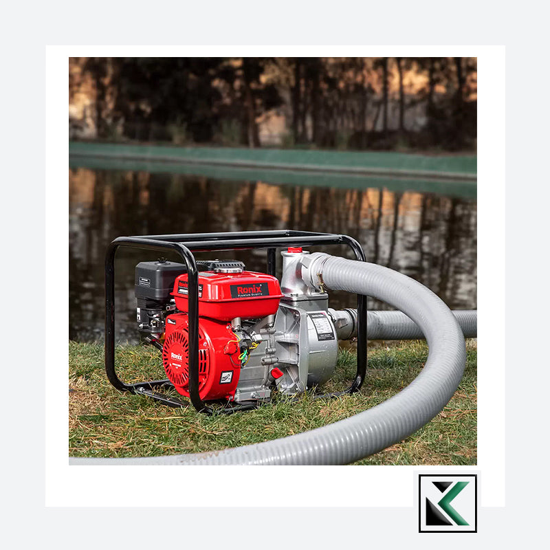Benzine waterpomp 3 inch-7 pk