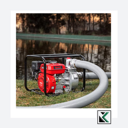 Benzine waterpomp 3 inch-7 pk