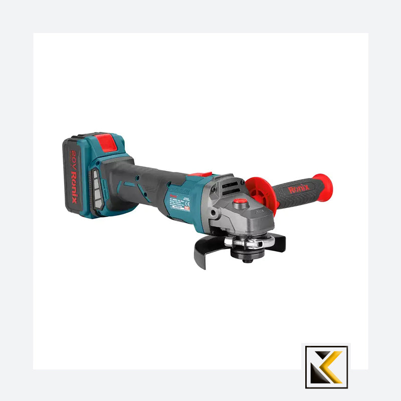 Borstelloze 20V accu mini haakse slijper 115 mm