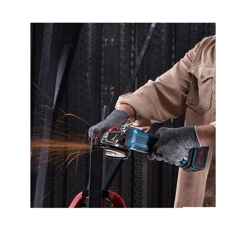 Borstelloze 20V accu mini haakse slijper 115 mm